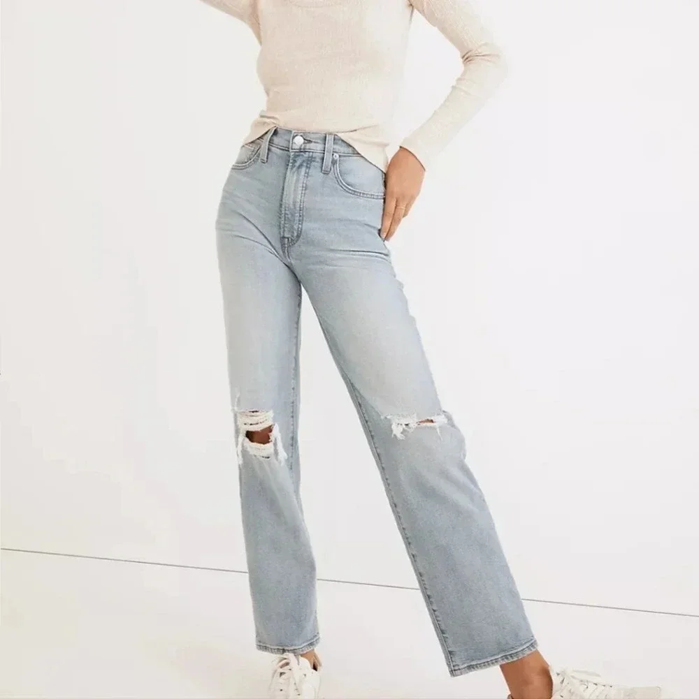 New Madewell The Perfect Vintage Straight Jeans 24
